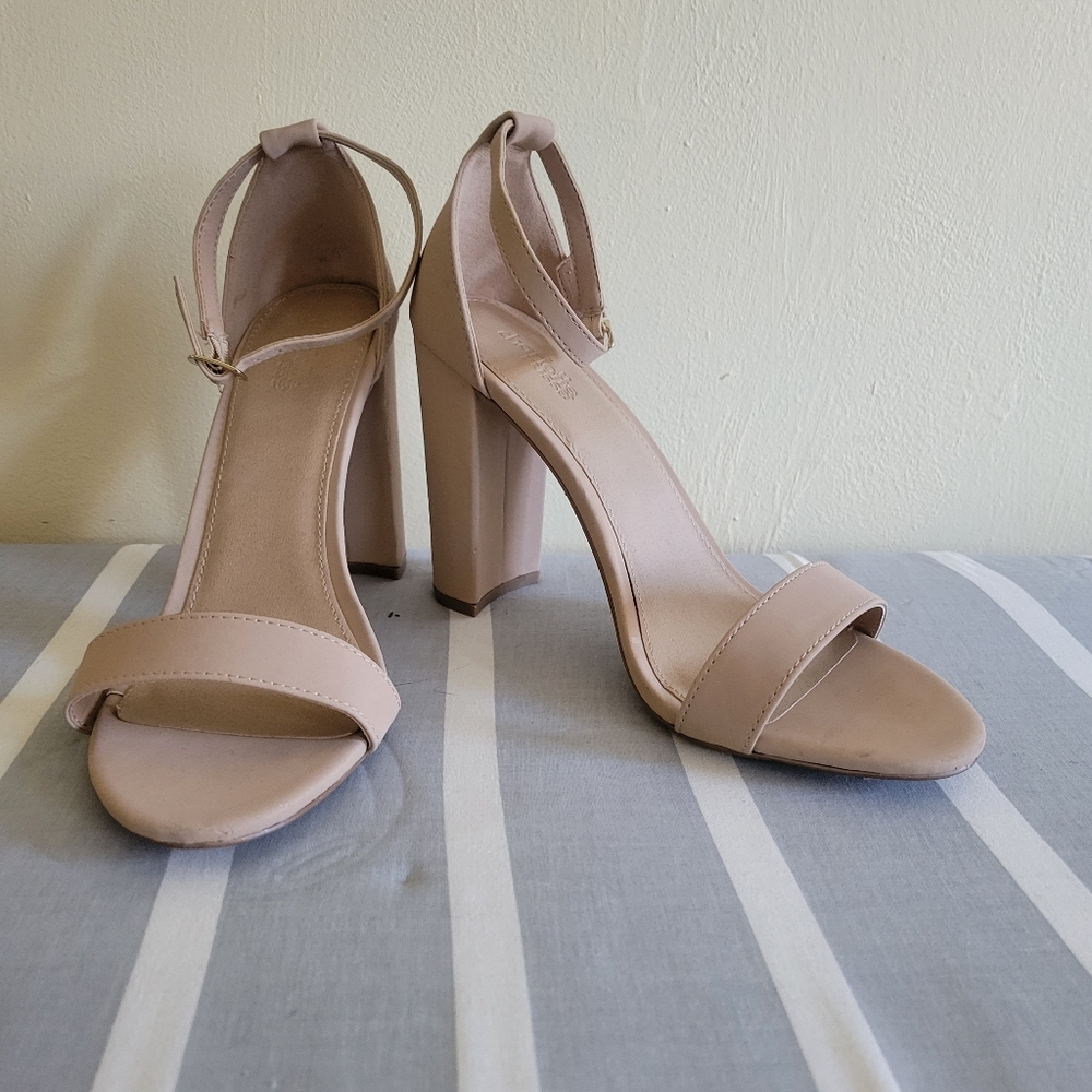 Nude heels from Charlotte Russe.